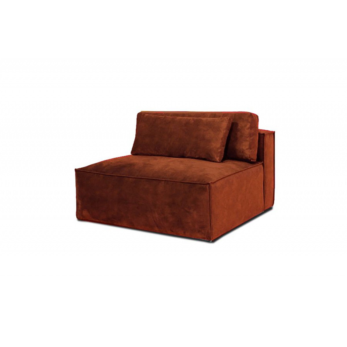 Roma | Lounge Sessel | Mitleren Modul - Braun | Velour