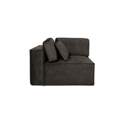 Roma | Eckmodul - Anthrazit | Velour