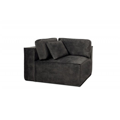 Roma | Eckmodul - Anthrazit | Velour