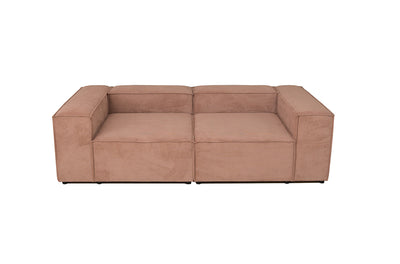 Palermo | 3 Sitzer | 2 Module - Old Pink | Samt Stoff