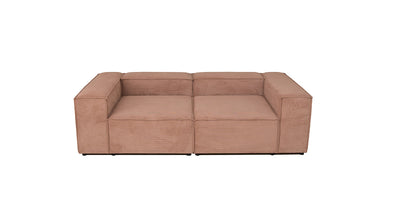 Palermo | 3 Sitzer | 2 Module - Old Pink | Samt Stoff