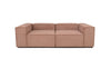 Palermo | 3 Sitzer | 2 Module - Old Pink | Samt Stoff