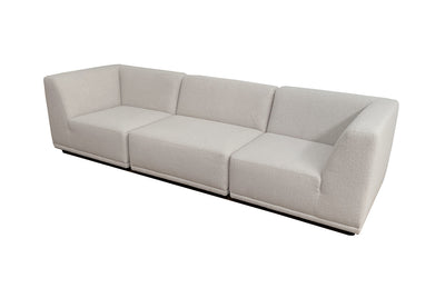 New York | 3 Sitzer | Modul Sofa - Weiß | Weicher Stoff