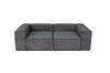 Palermo | 3 Sitzer | 2 Module - Old Pink | Samt Stoff