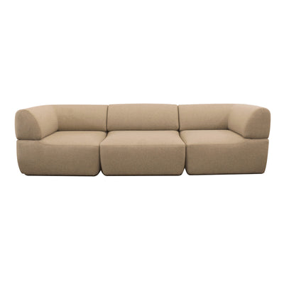 Toronto | 3 Sitzer | Modul Sofa | Drei Module - Latte | Weicher Stoff