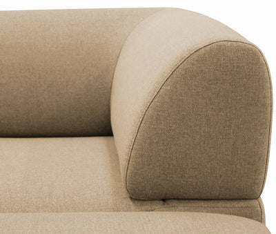 Toronto | Chaise Lounge Sofa | Vier Module - Latte | Weicher Stoff