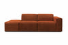 Manhattan | 2 Sitzer | Sofa mit Open-End - Orange | Weicher Stoff - Rechts