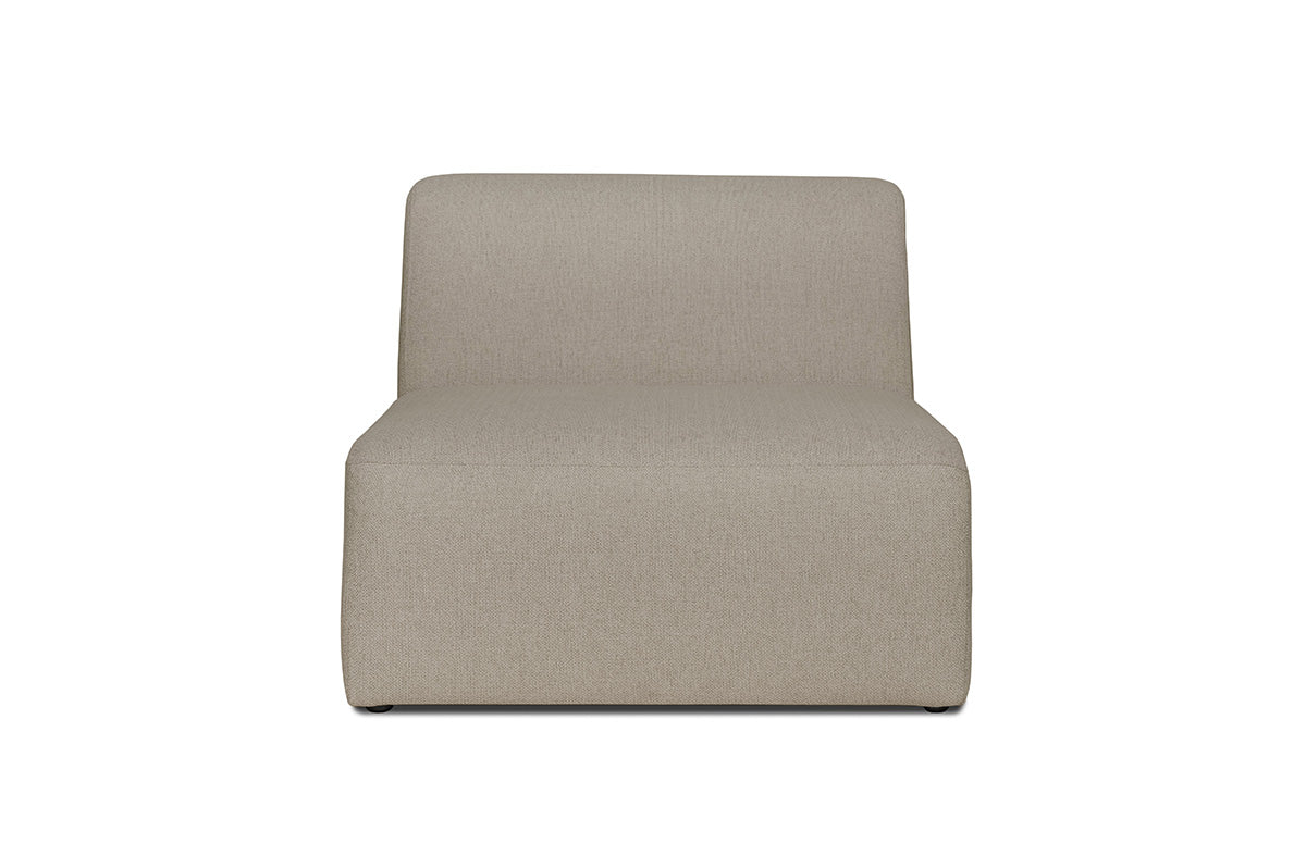 Boston | 1,5  Sitzer | Mitleren Modul | Lounge Stuhl - Latte | Weicher Stoff