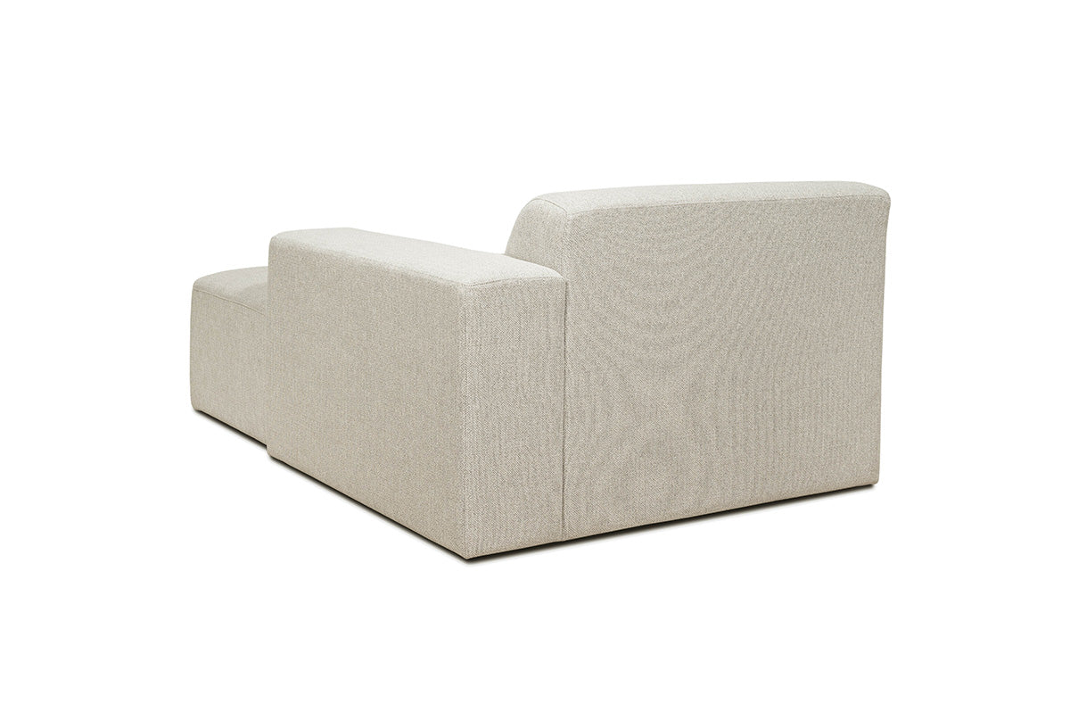 Boston | Chaise Lounge Modul - Anthrazit | Weicher Stoff - Rechts