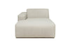 Boston | Chaise Lounge Modul - Beige | Weicher Stoff - Links