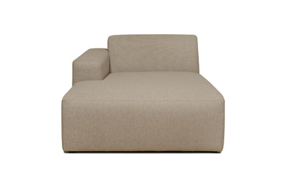 Boston | Chaise Lounge Modul - Latte - Leverned | Weicher Stoff