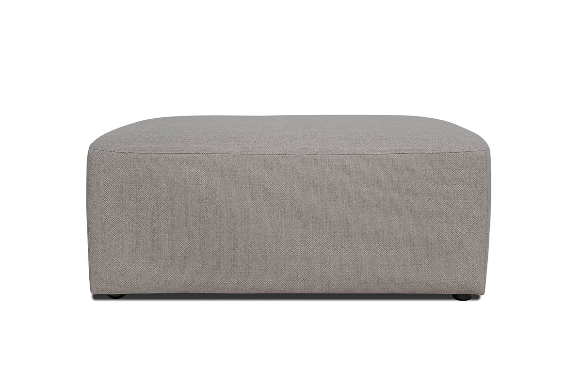 Boston | Medium Puff - Grau | Weicher Stoff