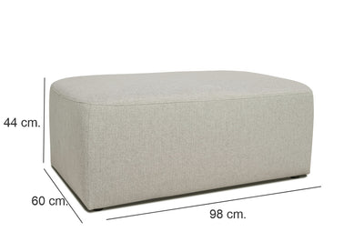 Boston | Medium Puff - Grau | Weicher Stoff