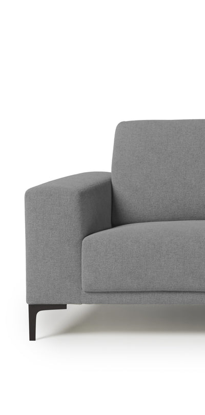 Santiago | 3 Sitzer - Anthrazit | Weicher Stoff