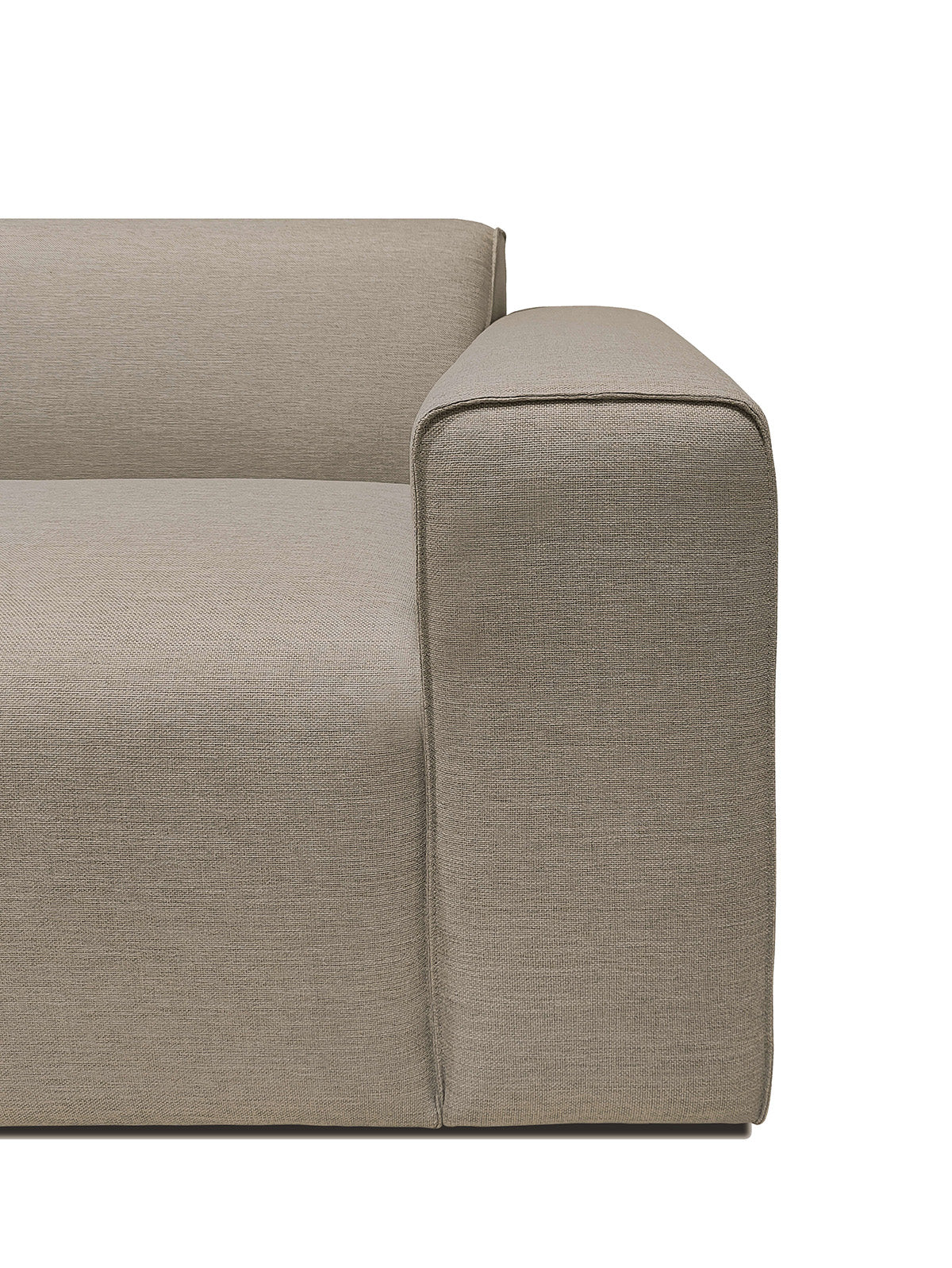 Manhattan | Chaise Lounge Sofa | Zwei Module - Sand | Samt Stoff - Links
