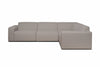 Boston | Ecksofa 4 Module - Grau | Weicher Stoff - Rechts