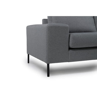 Madrid | Chaise Lounge Sofa - Hellgrau | Weicher Stoff - Rechts