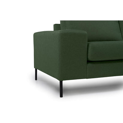 Madrid | Chaise Lounge Sofa - Grün | Weicher Stoff - Rechts
