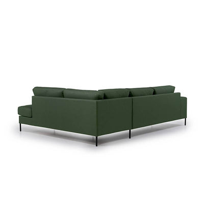 Madrid | Chaise Lounge Sofa - Grün | Weicher Stoff - Rechts