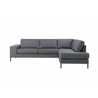 Madrid | Chaise Lounge Sofa - Hellgrau | Weicher Stoff - Rechts