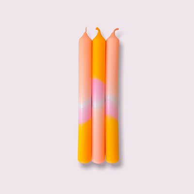 Kerze Dip Dye Neon Lovin Valentine Bunny  - 21x2,10cm