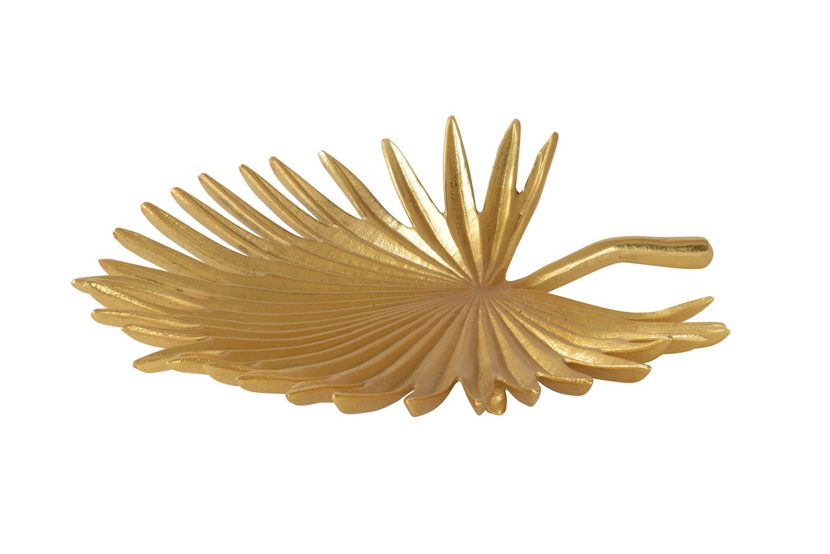 Gotham Schale Palmenblatt, shiny gold  - 28,5x32,5cm