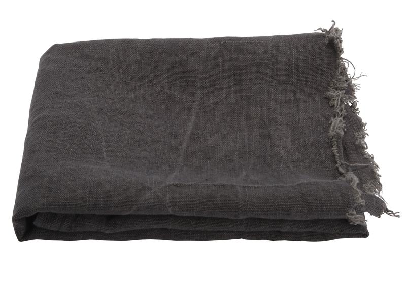 Handtuch aus 100% Leinen, 50x70cm grau - 50x70cm