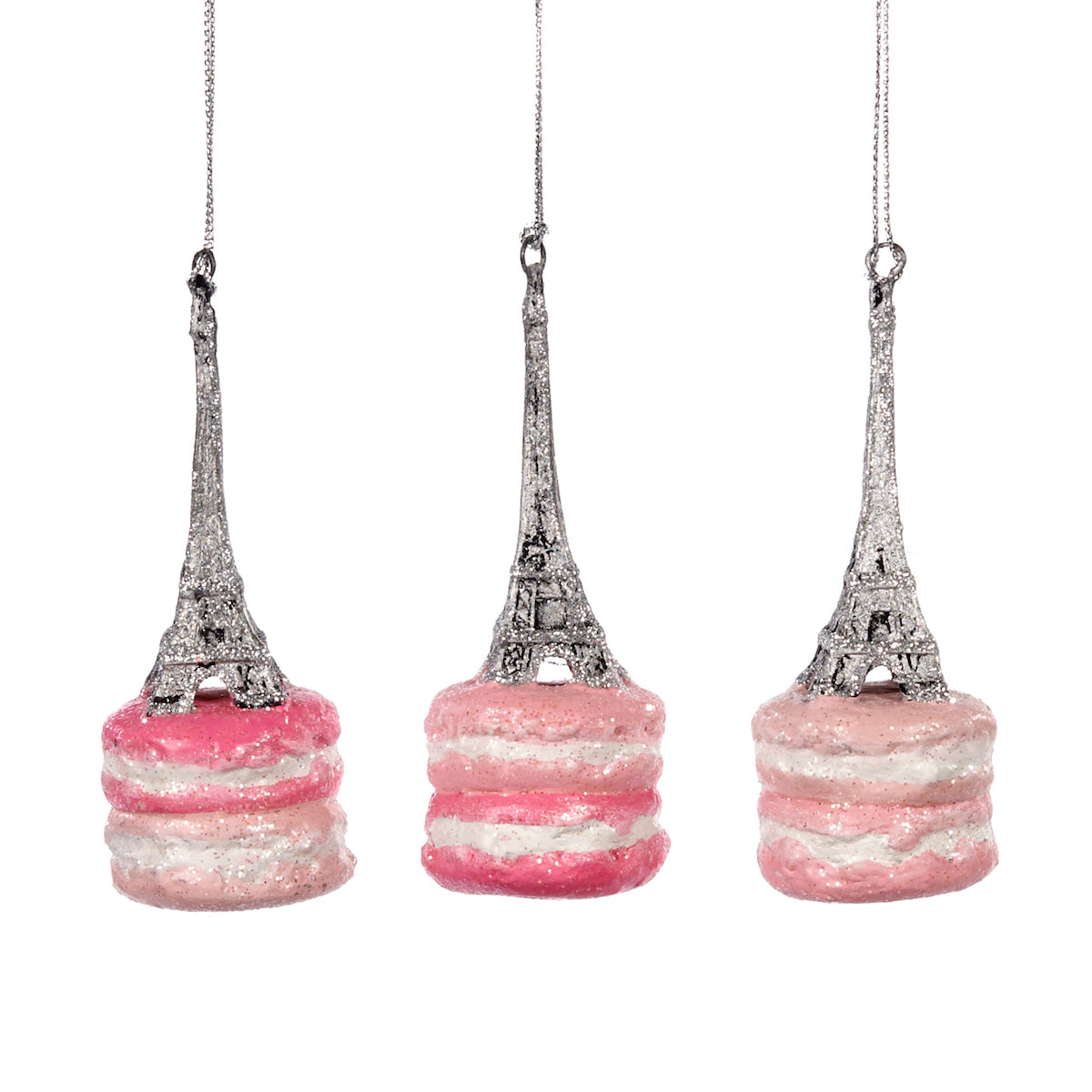 Hänger Macaron Eifel Tower pink/hellrosa - 11cm